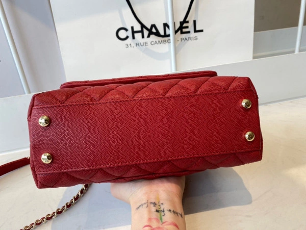 CHANEL FLAP BAG WITH TOP HANDLE WellDesigned 1041 - Image 8