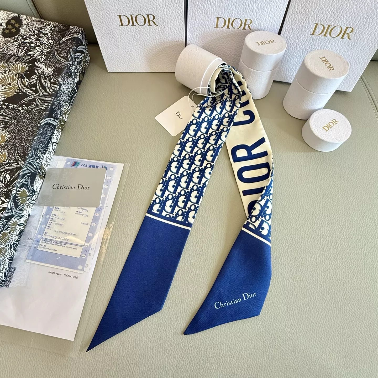 Christian Dior Silk Scarf Trendsetting 3186 - Image 3