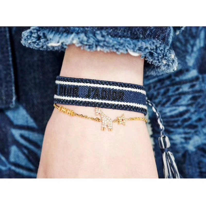 Comfortable 775 Diorevolution Bracelet Metal And White Crystals Little Deer Gold - Image 3