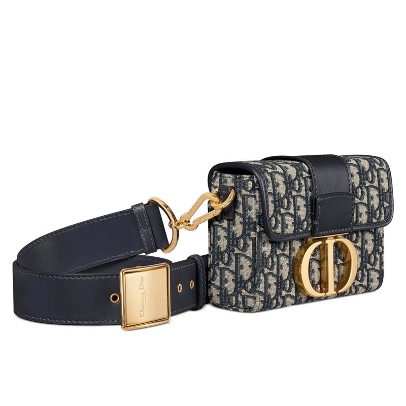 Dior 30 Montaigne Box Bag In Oblique Motif Canvas Blue BestValue 1700 - Image 3