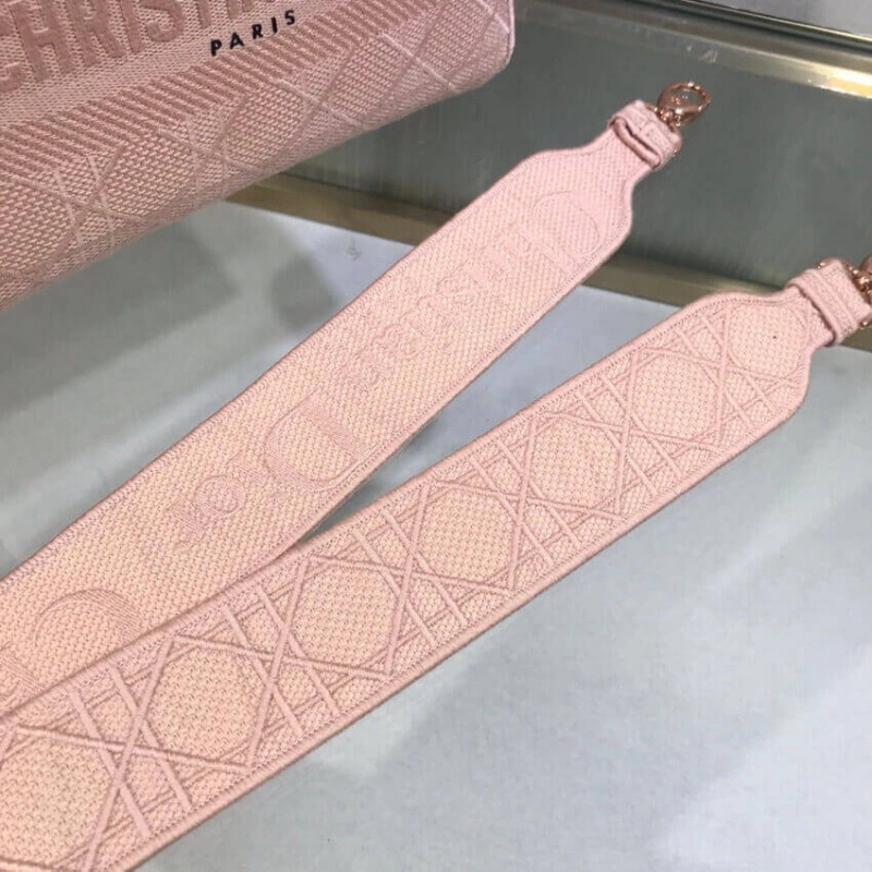 Large, re Dior Medium Lady D-Lite Bag Pink Cannage Embroidered - Image 13