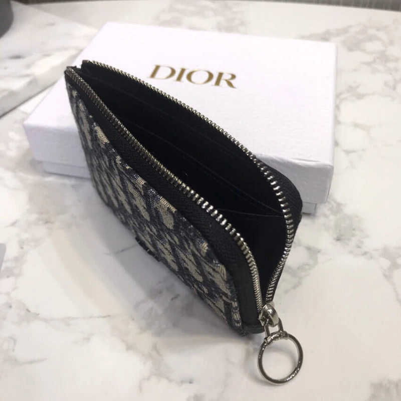 Dior Oblique Coin Pouch Blue - Image 7