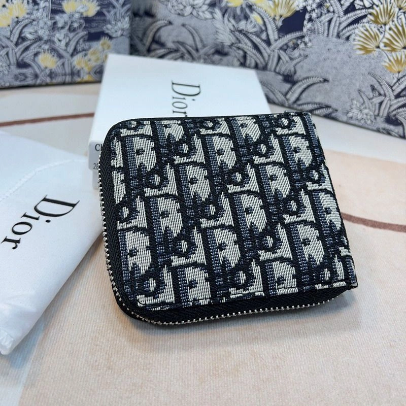 Dior Zipped Wallet Oblique Motif Canvas Blue WellDesigned 941 - Image 3
