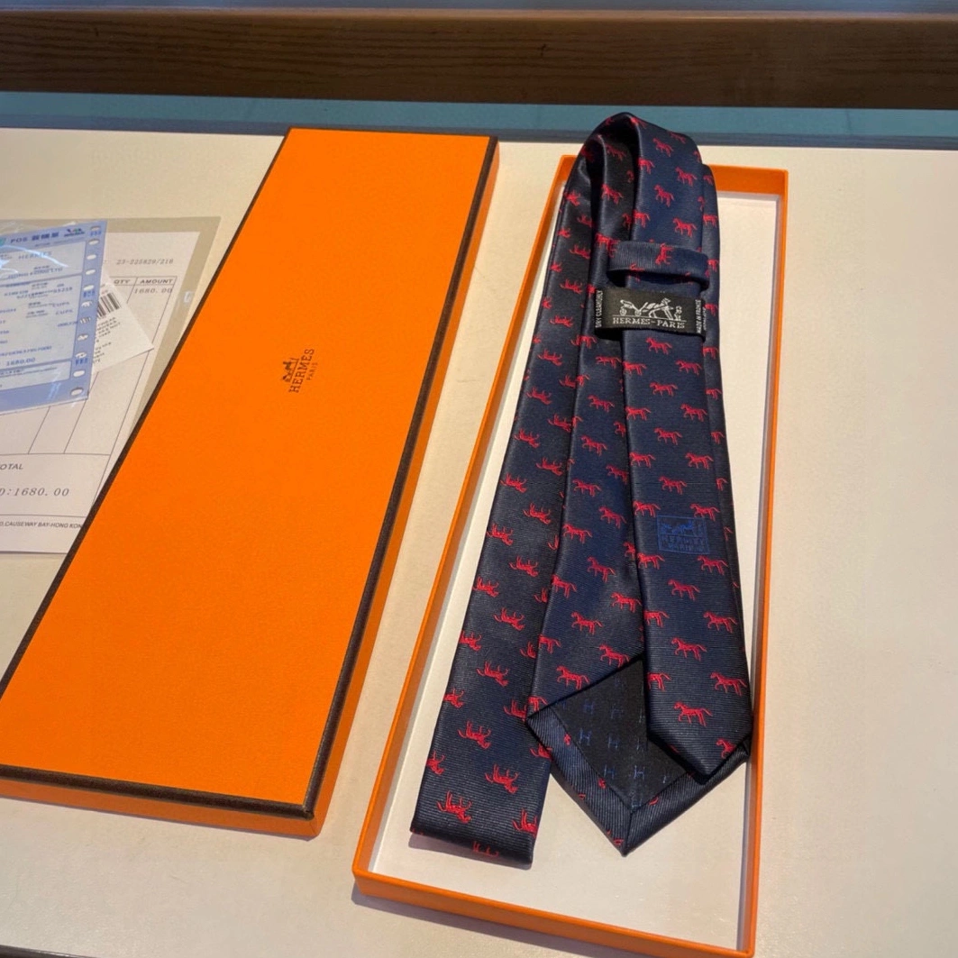 Hermes Necktie For Men Durable 9219 - Image 6