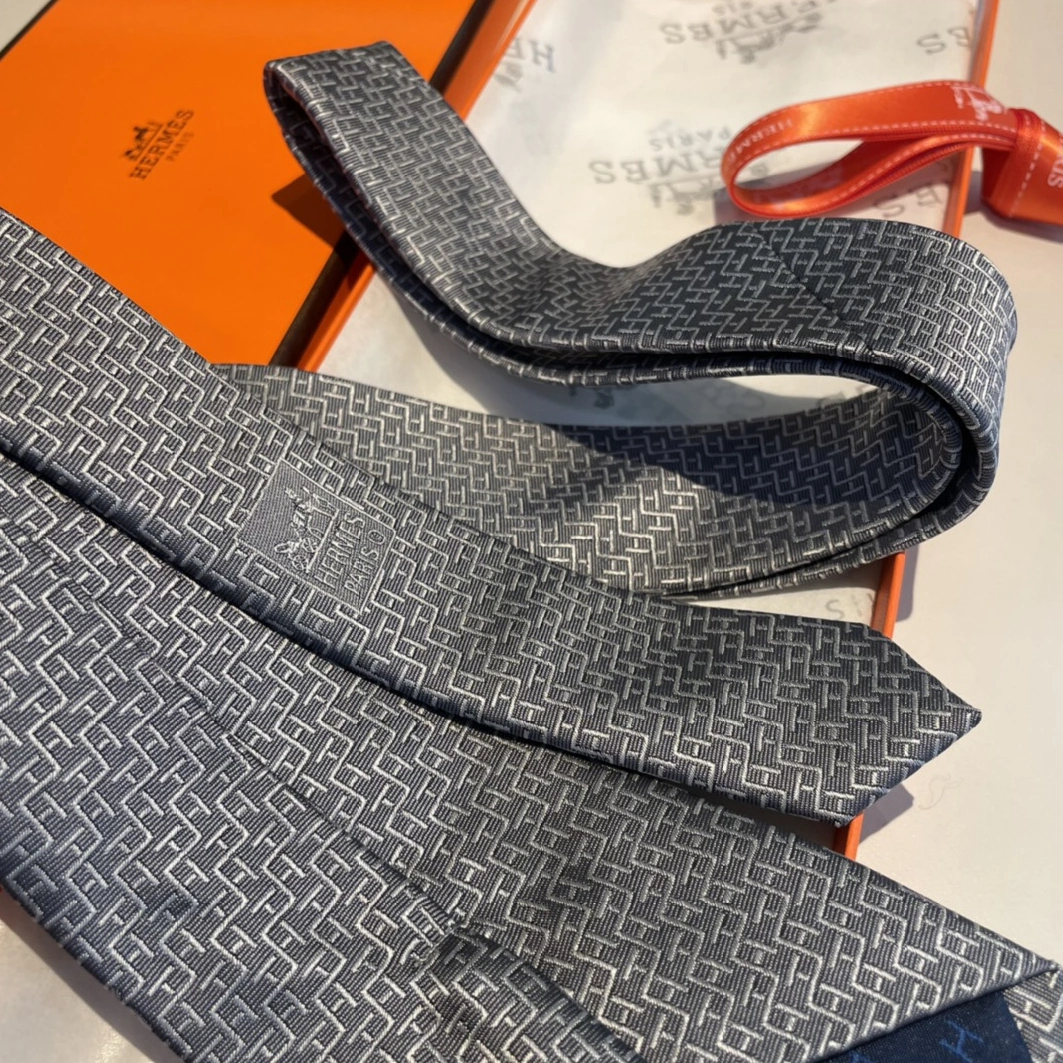 Hermes Necktie For Men HighQuality 9834 - Image 5