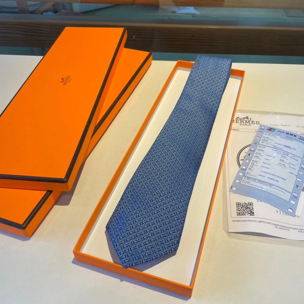 Hermes Necktie For Men Modern 3877 - Image 7