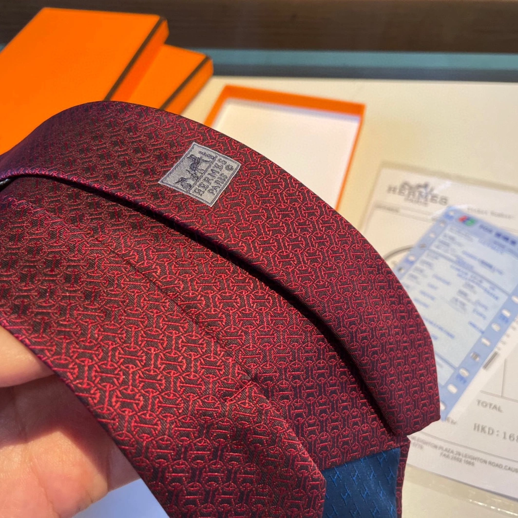 Hermes Necktie For Men Unique 7033 - Image 4