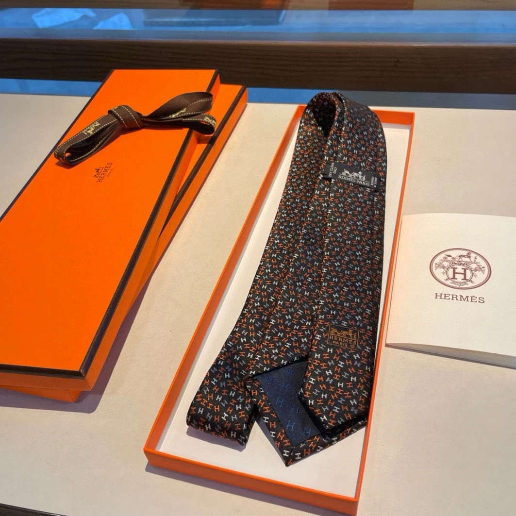 Hermes Necktie For Men Vibrant 469 - Image 5