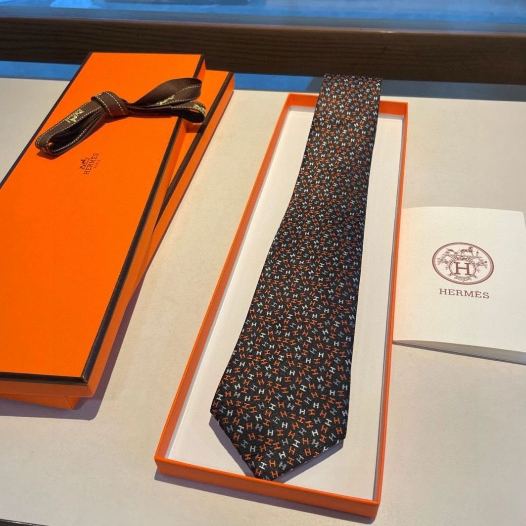 Hermes Necktie For Men Vibrant 469 - Image 6