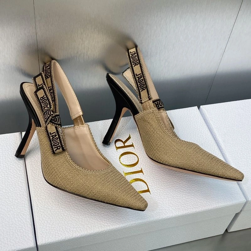 J'Adior Slingback Pumps Women Jute Canvas Beige SmartChoice 7175 - Image 3