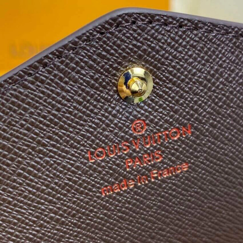 Press stu Louis Vuitton Damier Ebene Sarah Wallet Brown - Image 9