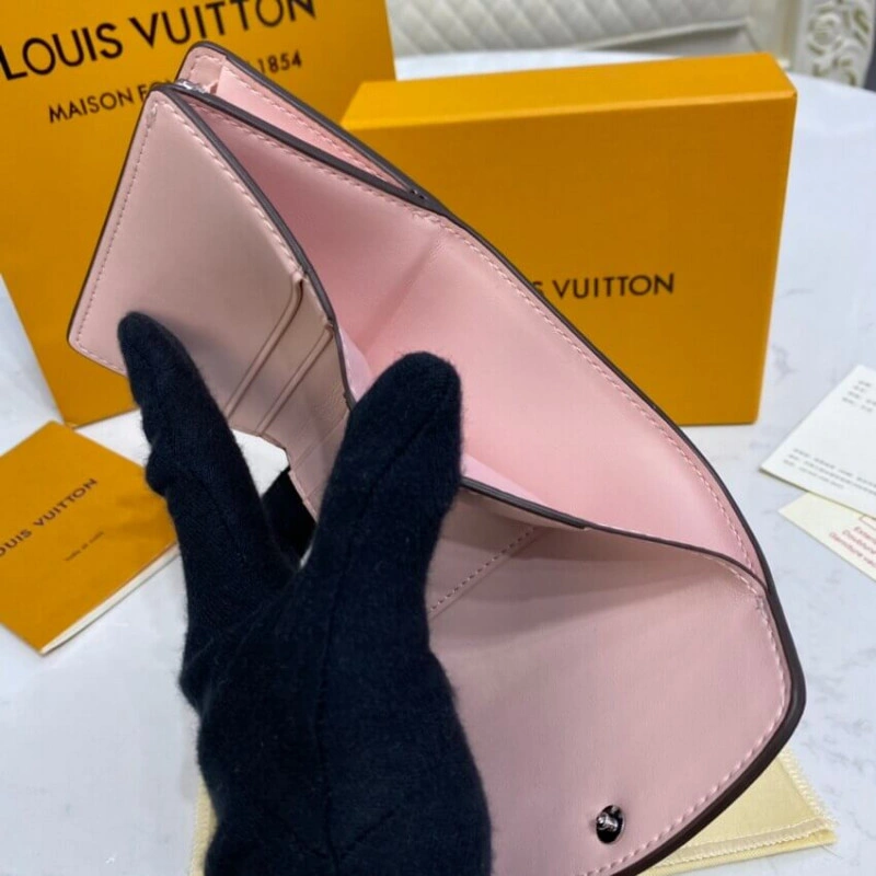 Mahina pe Louis Vuitton Iris XS Wallet in Pink Gradient Mahina Perforated Leather - Image 6