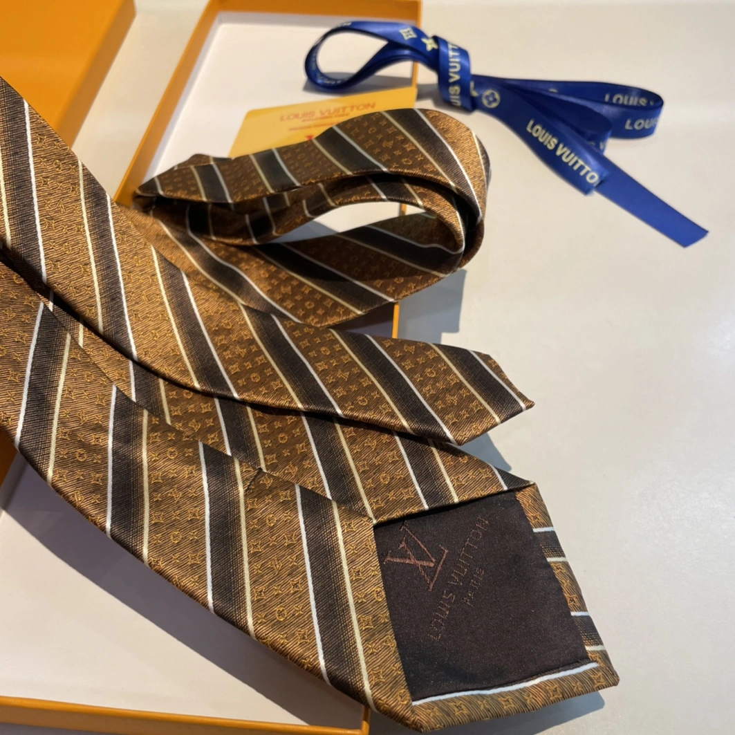 Louis Vuitton LV Necktie For Men Vibrant 2824 - Image 5