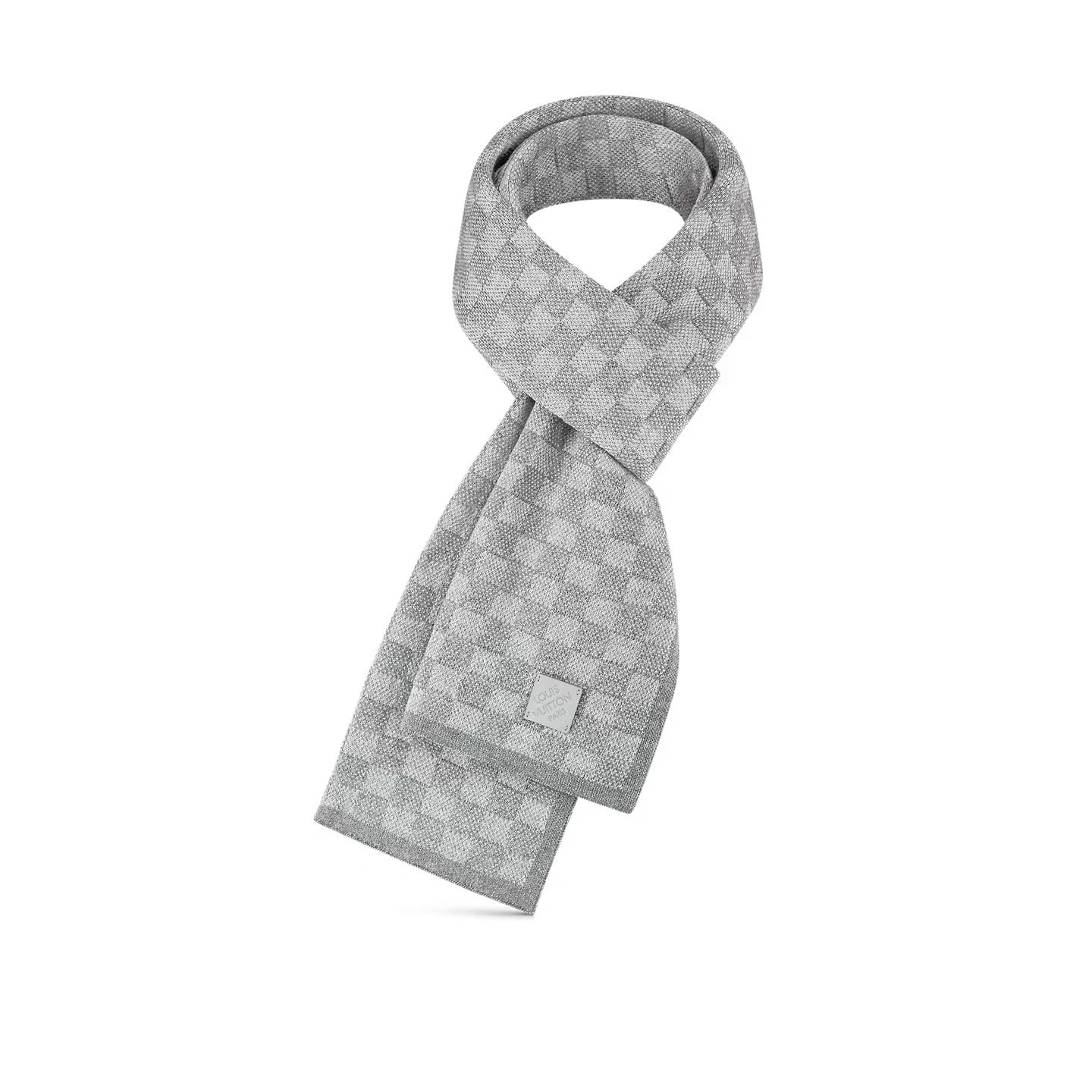 Louis Vuitton Light Grey M77989 Néo Petit Damier Scarf - Image 5