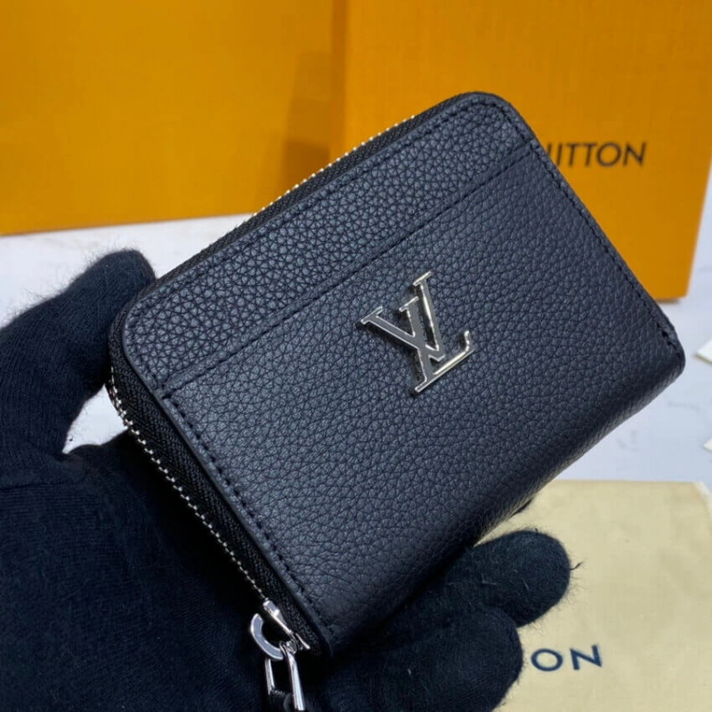 11 x 8.5 Louis Vuitton Lockme Zippy Coin Purse Black - Image 4