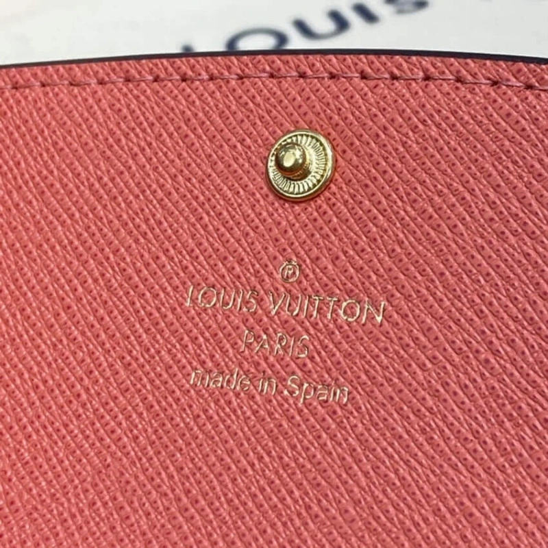 1 zipped Louis Vuitton Monogram Canvas Emilie Wallet Watermelon Red - Image 8