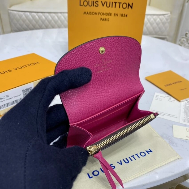<span styl Louis Vuitton Monogram Canvas Rosalie Coin Purse Rosy - Image 9
