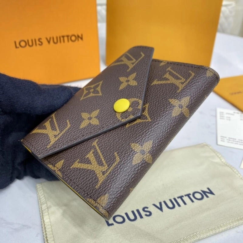 12 x 9.5 Louis Vuitton Monogram Canvas Victorine Wallet Yellow - Image 3