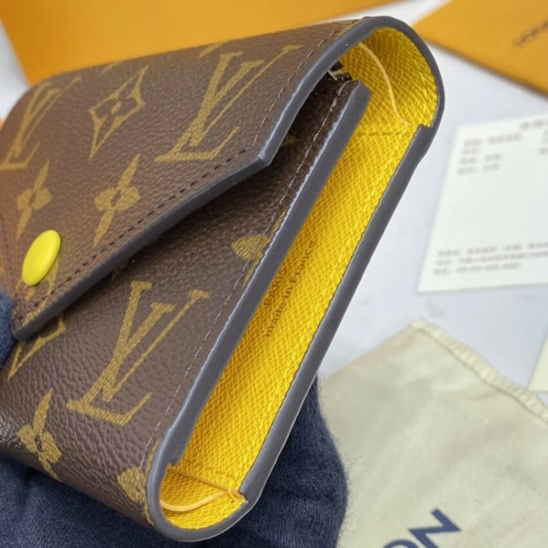 12 x 9.5 Louis Vuitton Monogram Canvas Victorine Wallet Yellow - Image 4