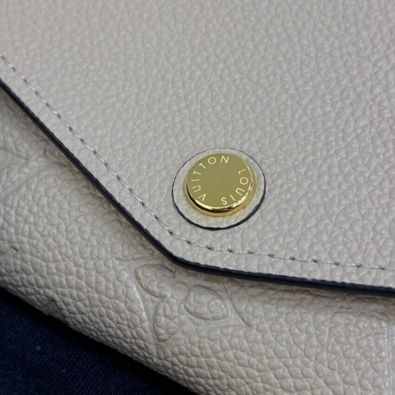 19 x 10 c Louis Vuitton Monogram Empreinte Sarah Wallet Touterelle - Image 6
