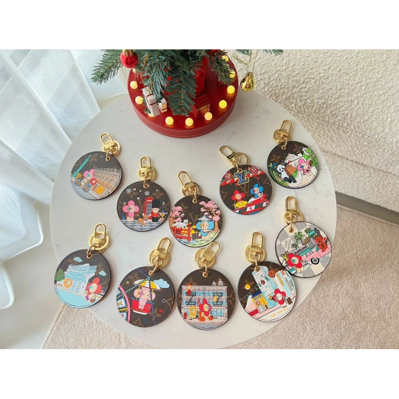 This colle Louis Vuitton Vivienne Holidays Monogram Round Coin Purse Blue - Image 11