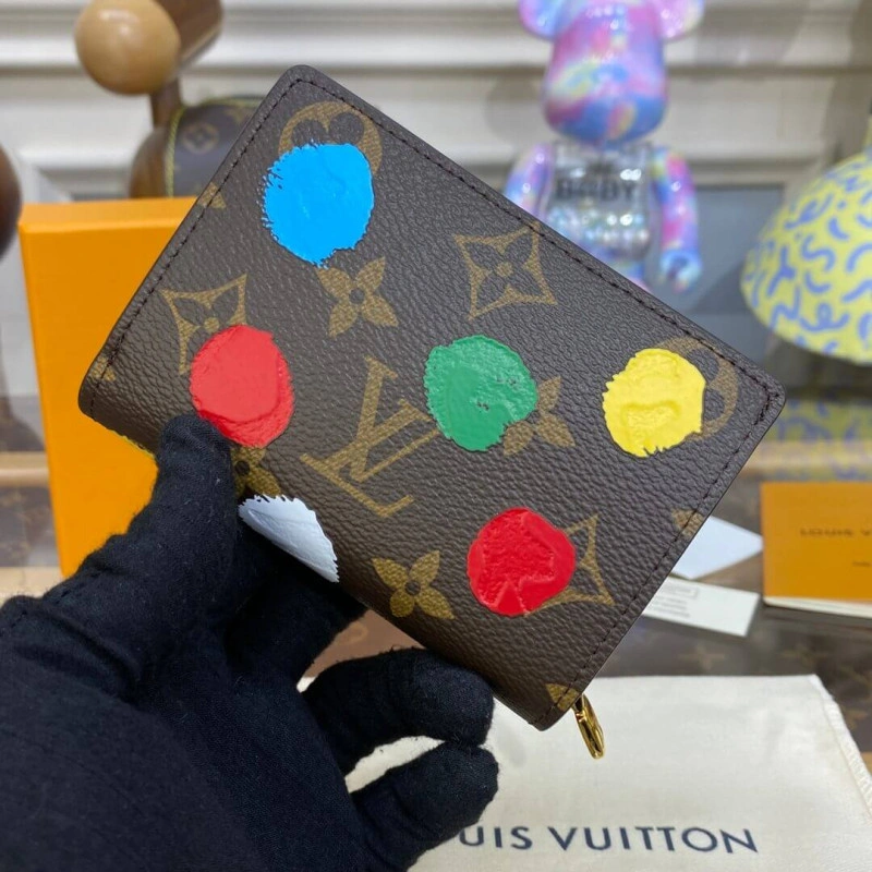 Goldcolor Louis Vuitton x Yayoi Kusama Lou Wallet M81981 - Image 4