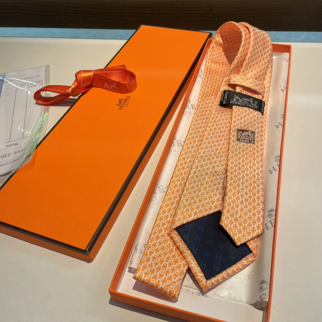 Stylish 565 Hermes Necktie For Men - Image 7