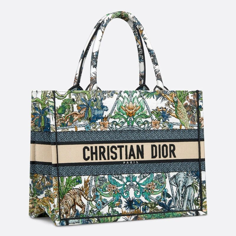 TopPick 1167 Dior Book Tote Etoile de Voyage Motif Canvas Multicolor - Image 3
