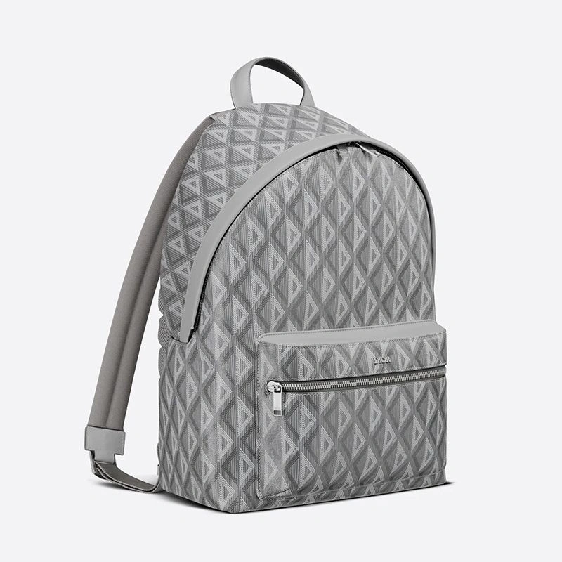 TopPick 3443 Dior Rider Backpack In CD Diamond Motif Canvas Grey - Image 3