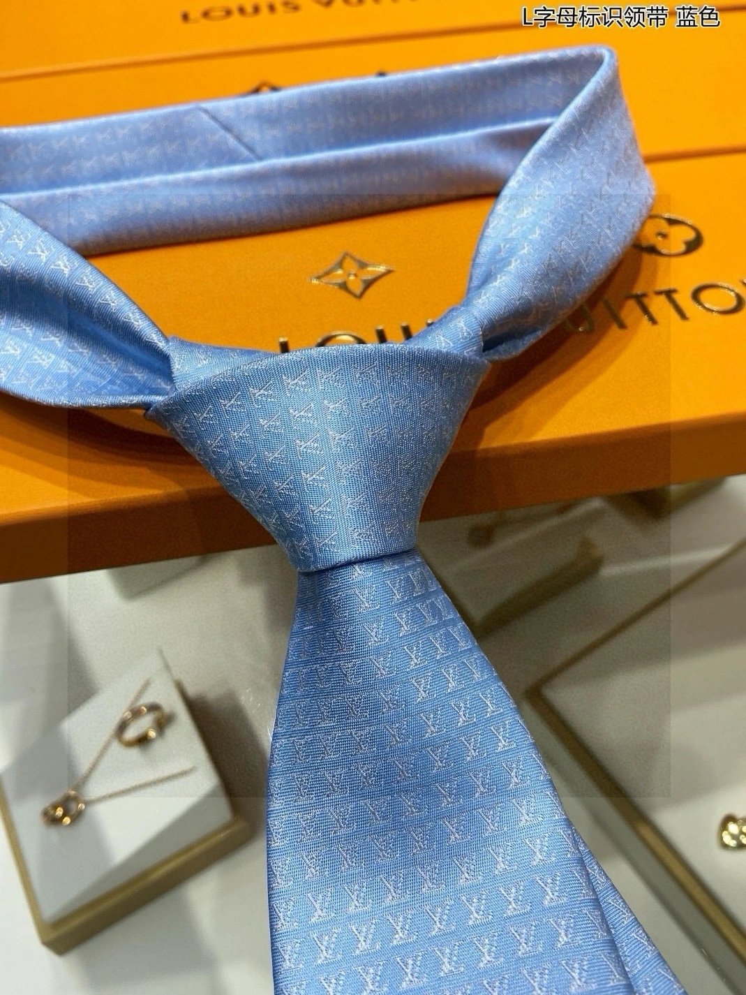 Vibrant 8194 Louis Vuitton LV Necktie For Men - Image 4