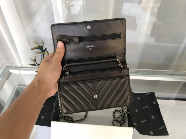 CHANEL Flap Bag Lambskin With Gold Silver Hardware GoAnywhere 842 - Image 11