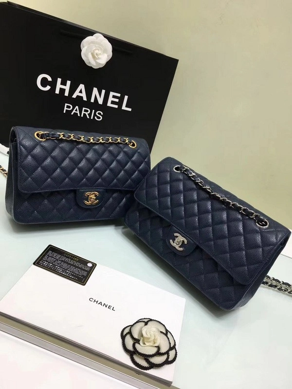 CHANEL 1112 royalblue Large 2.55 Calfskin Leather Flap Bag with Gold Hardware WellDesigned 849 - Image 9