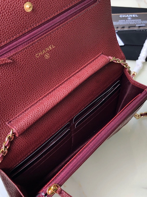 CHANEL CHAIN WALLET CAVIAR Comfortable 1368 - Image 8