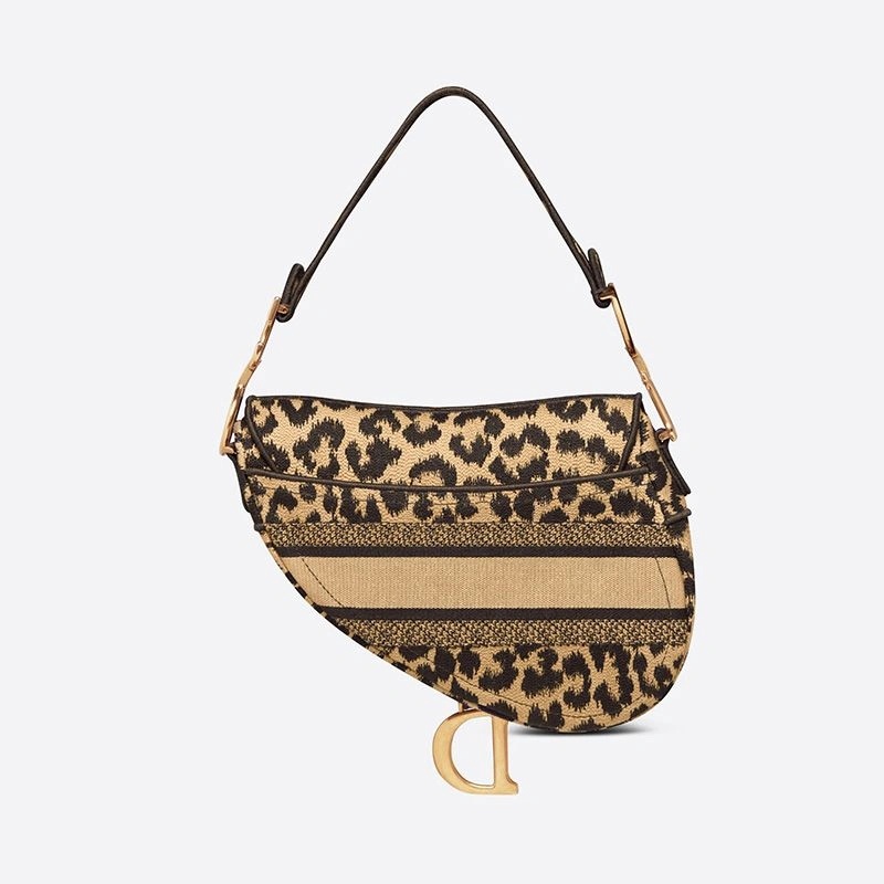 Christian Dior Saddle Bag Mizza Motif Canvas Beige - Image 3