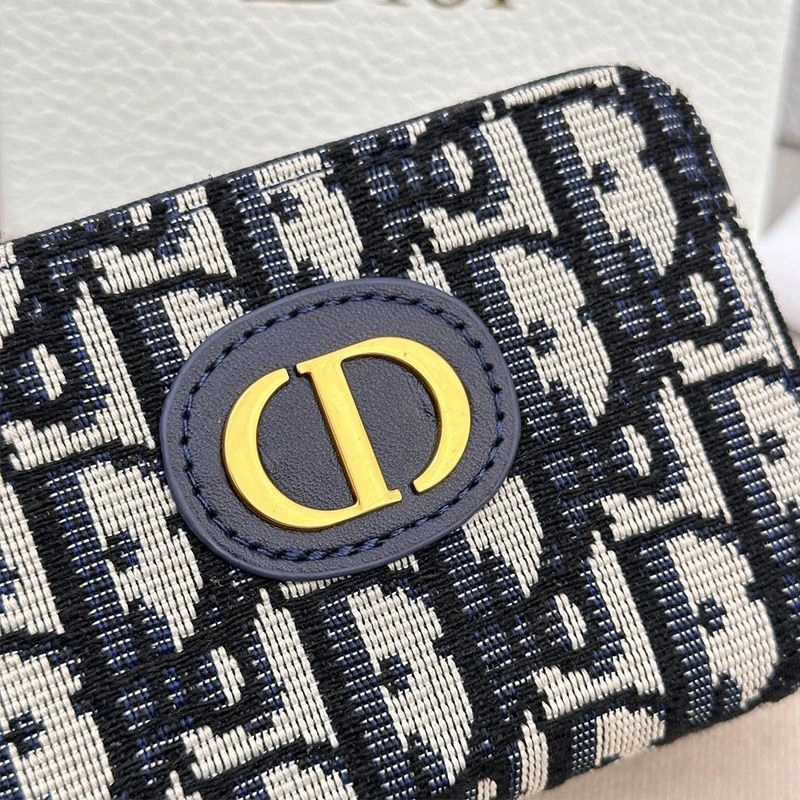 Dior 30 Montaigne Voyageur Zip Wallet Oblique Motif Canvas Black - Image 3