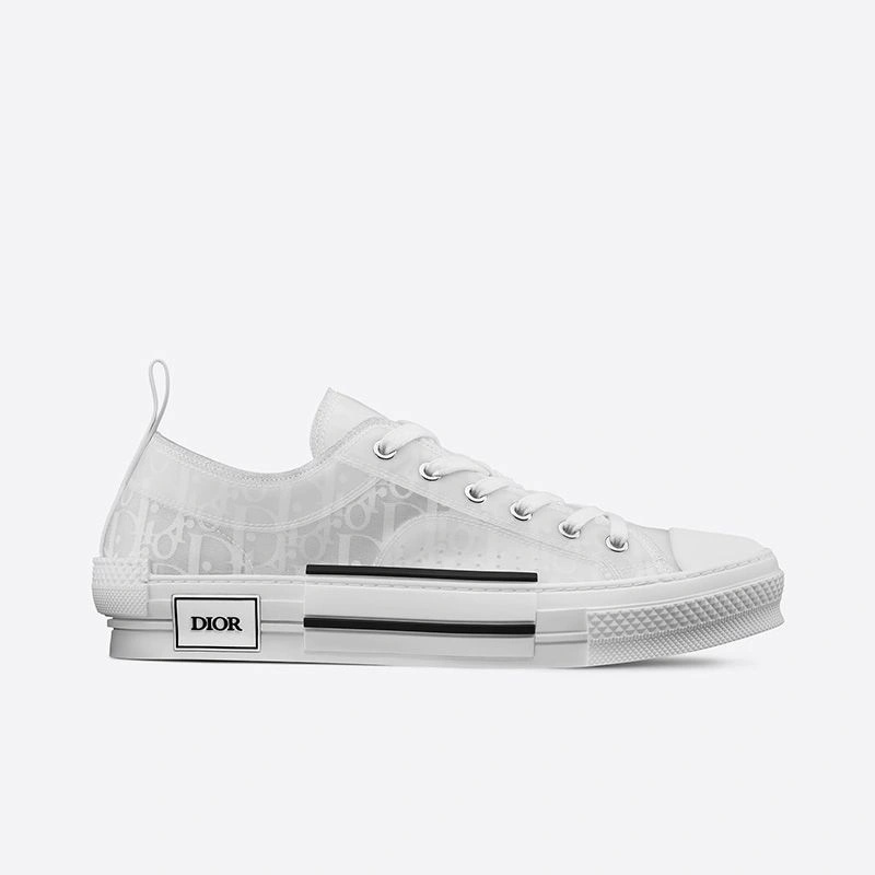 Dior B23 Sneakers Unisex Oblique Motif Canvas White - Image 4