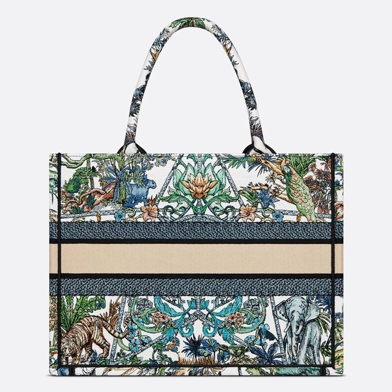 Dior Book Tote Etoile de Voyage Motif Canvas Multicolor - Image 3