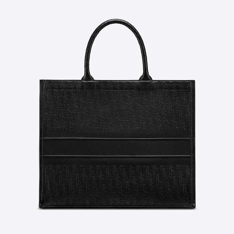 Dior Book Tote Oblique Embossed Calfskin Black - Image 3