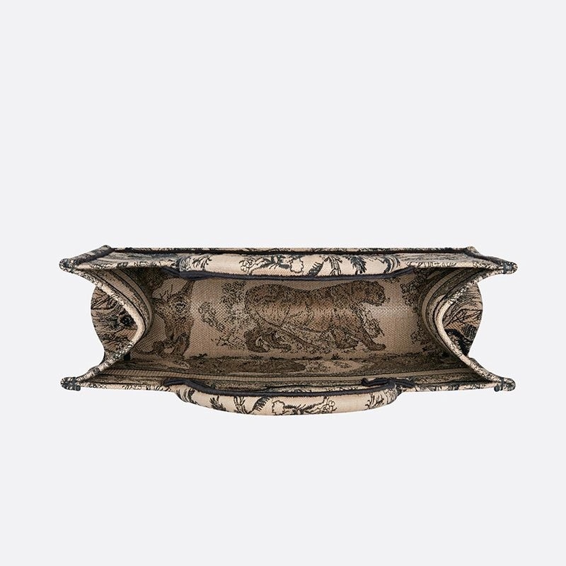 Dior Book Tote Toile De Jouy Motif Canvas Beige - Image 4