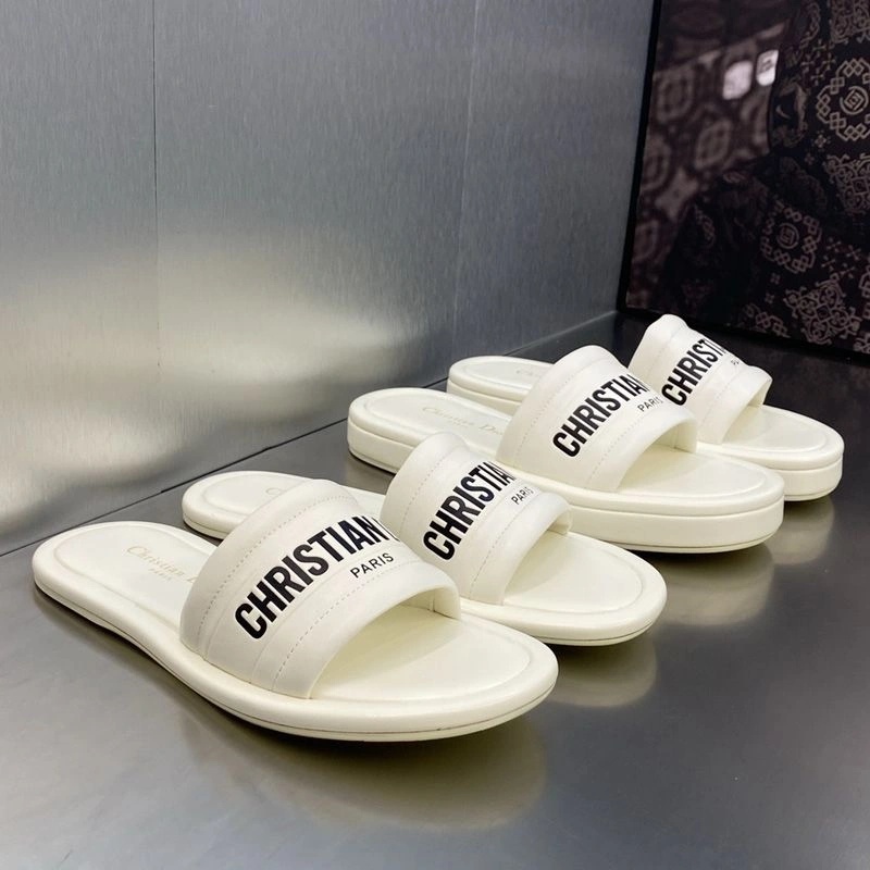 Dior Every-D Slides Women Lambskin White - Image 4