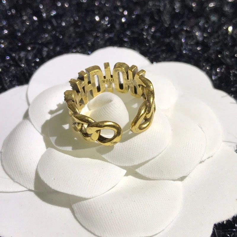 Dior Open Chain J'ADIOR Ring With Crystals Gold - Image 3