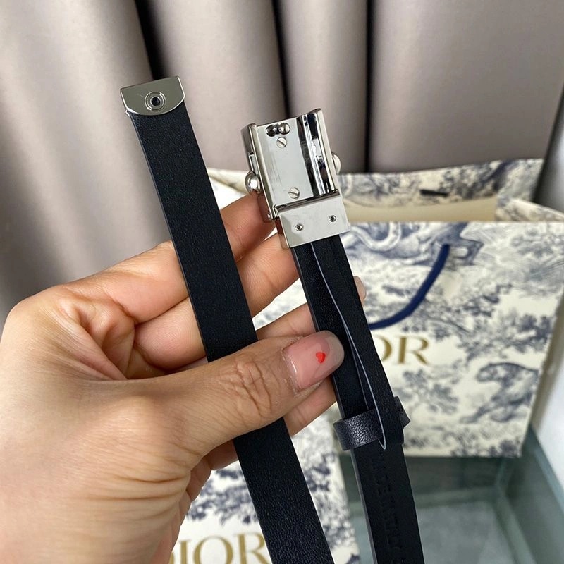 Diorpolytechnique Belt Smooth Calfskin Black Silver - Image 3