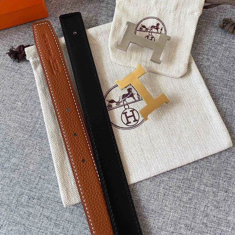 Hermes Constance H 25 Reversible Belt Leather In Black Brown - Image 3