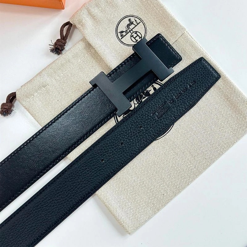 Hermes Constance H 38 Reversible Belt Leather In Black - Image 4