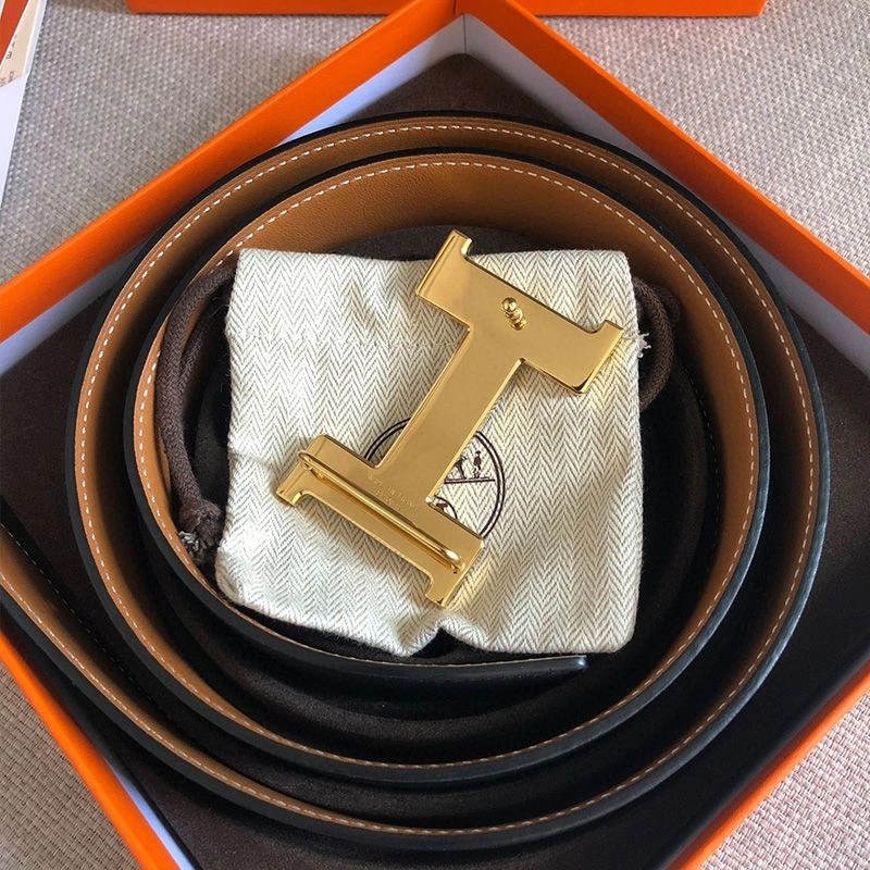 Hermes Constance Buckle 38MM Reversible Belt Smooth Leather In Brown Gold - Image 3