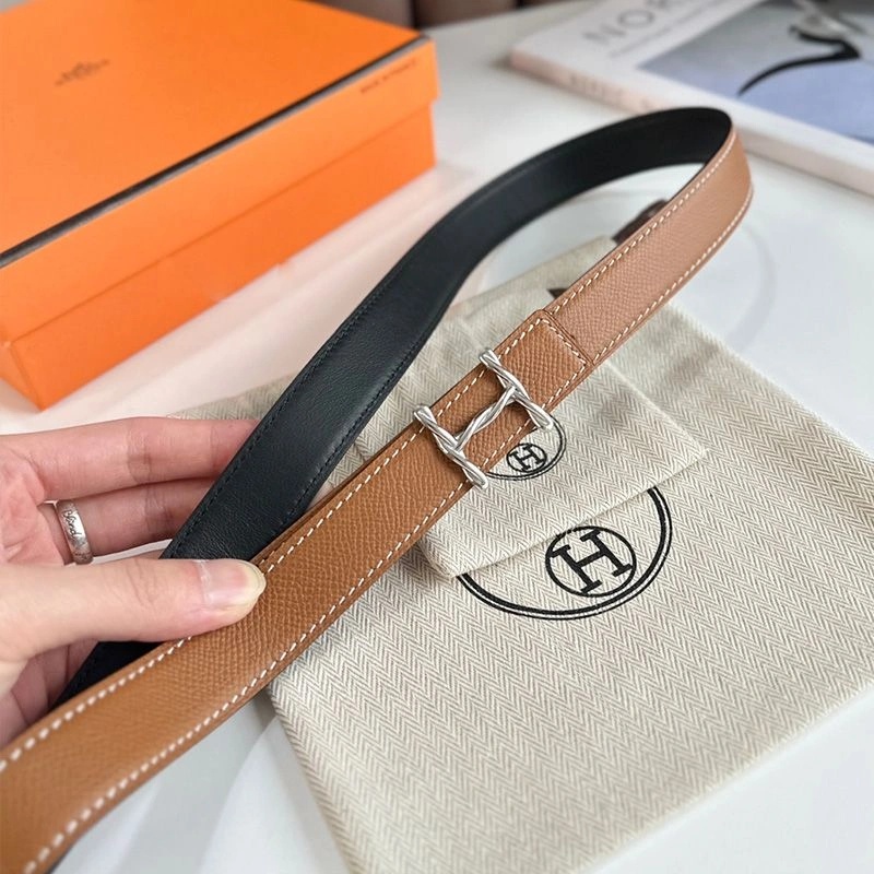 Hermes H Torsade 24 Reversible Belt Leather In Black Brown - Image 3