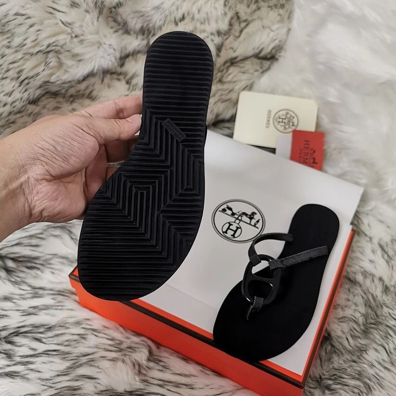 Hermes Kala Nera Slides Women Rubber In Black - Image 3