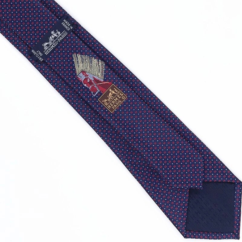 Hermes Tie 7 Mega Chariot Tie In Blue - Image 5