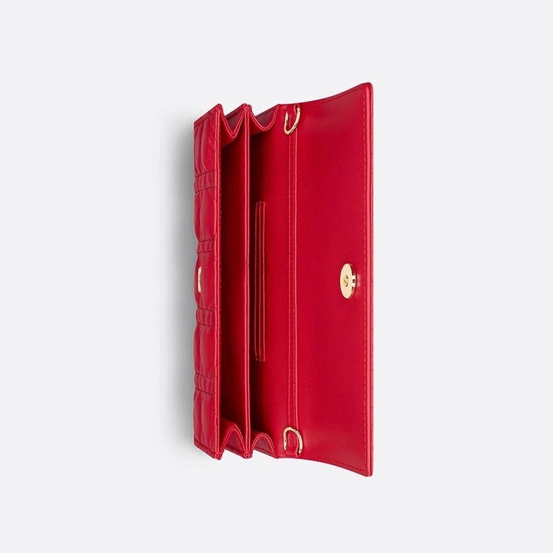 Mini Miss Dior Top Handle Bag Cannage Lambskin Red - Image 4