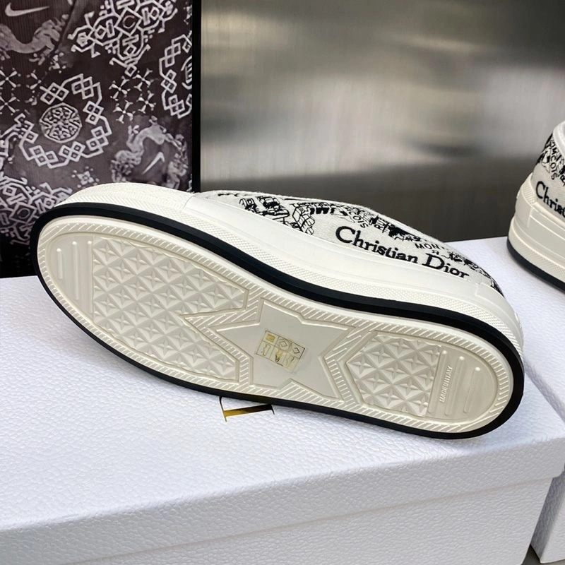 Walk'N'Dior Platform Sneakers Unisex Plan de Paris Motif Canvas Black - Image 4